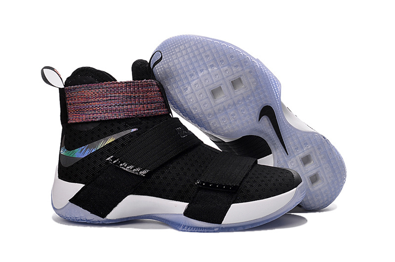 Nike Lebron Solider 10 Black Rainbow Shoes